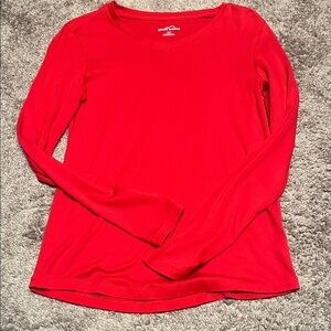 Eddie Bauer Vibrant Red Long Sleeve Tee